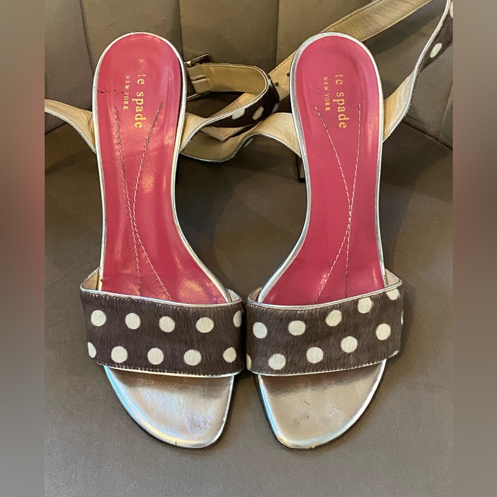 Kate Spade Polka Dot Heels—Size 8